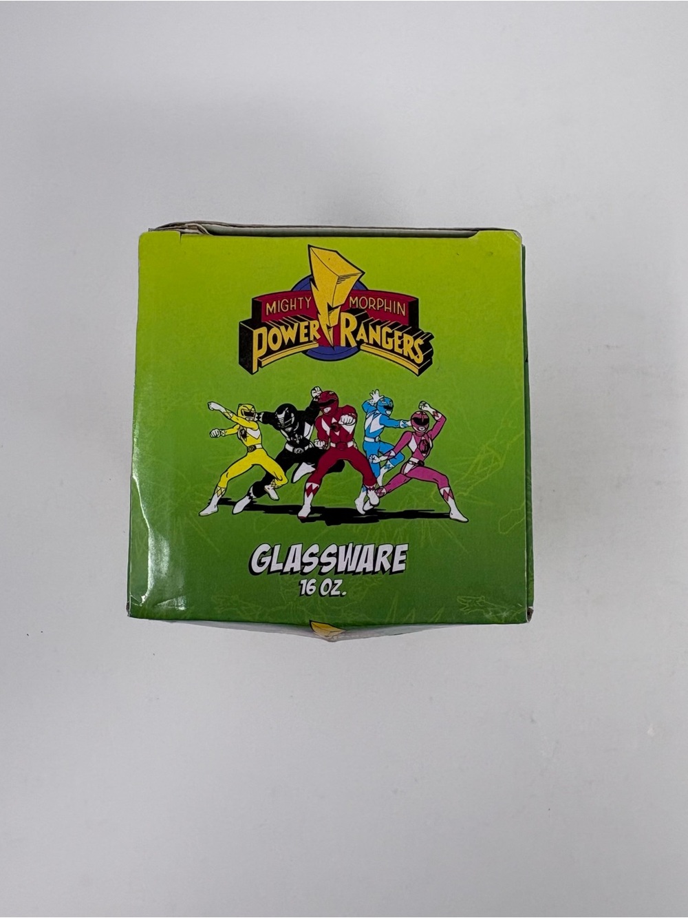Mighty Morphin Power Rangers Red Ranger Glassware 16 oz Glass Cup 2015 New - Picture 4 of 9